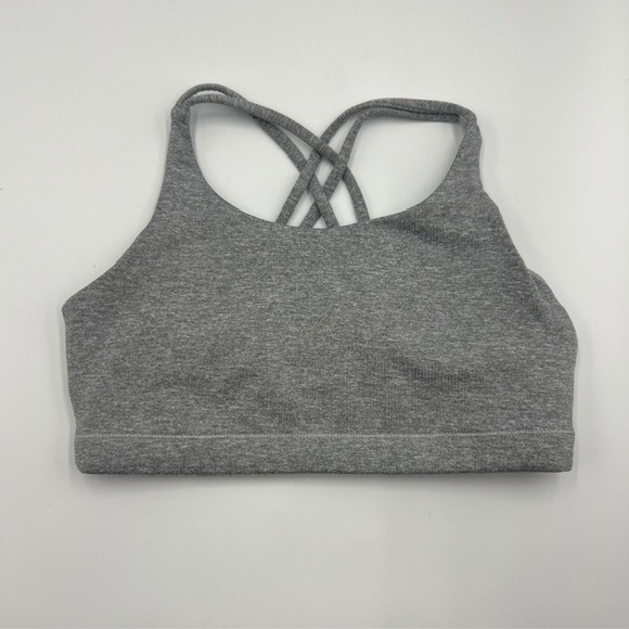 Athleta Girl Gray Criss Cross Back Active Sports Bra Top Size XL(14)Youth - Picture 1 of 5